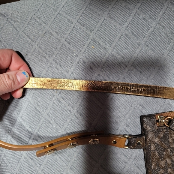 Michael Kors Signature Logo Fanny Pack Belt Bag Wallet Brown - Picture 5 of 6